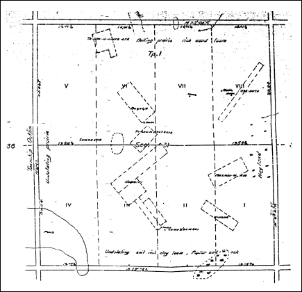 Map: Official Dominion Land Survey of Reserve No. 60 by D. Ponton.