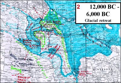 Map: glacial retreat.